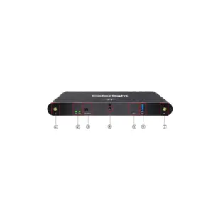 Colorlight LED controller with various input and output ports on the front panel.