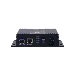 Network device featuring USB, Ethernet ports, and indicator lights on the back panel.