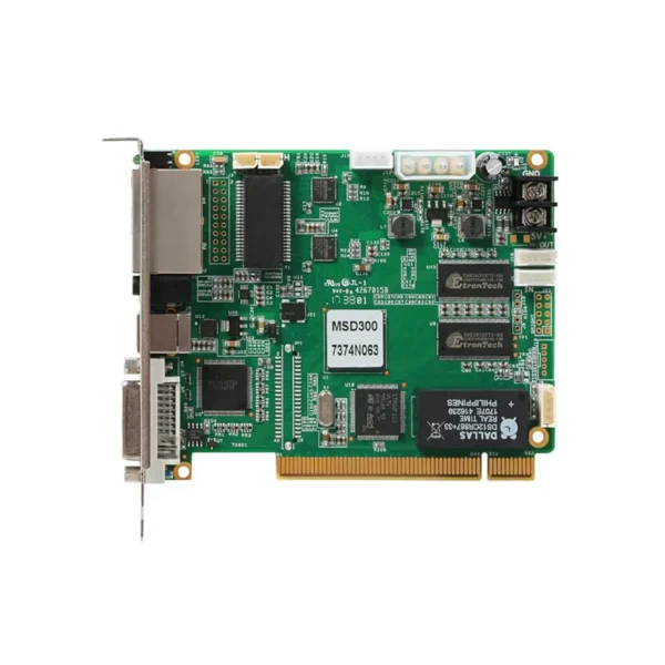 MSD300 graphics card circuit board with various electronic components and connectors.