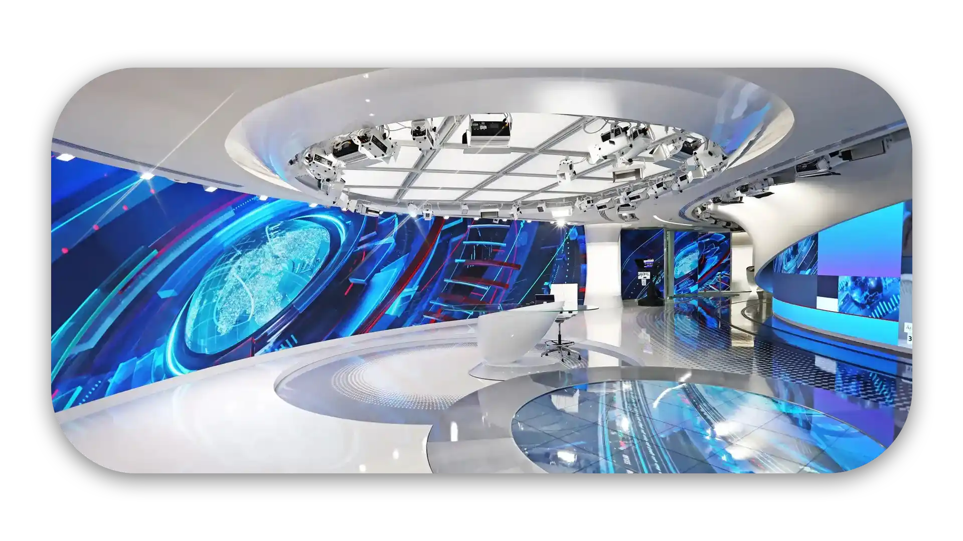 LED display in Dubai broadcast studio