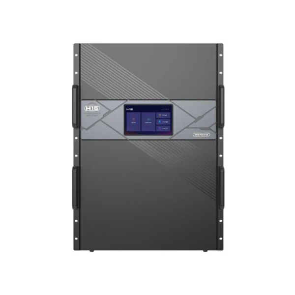 H15 industrial server rack featuring a touchscreen interface and a sleek design.